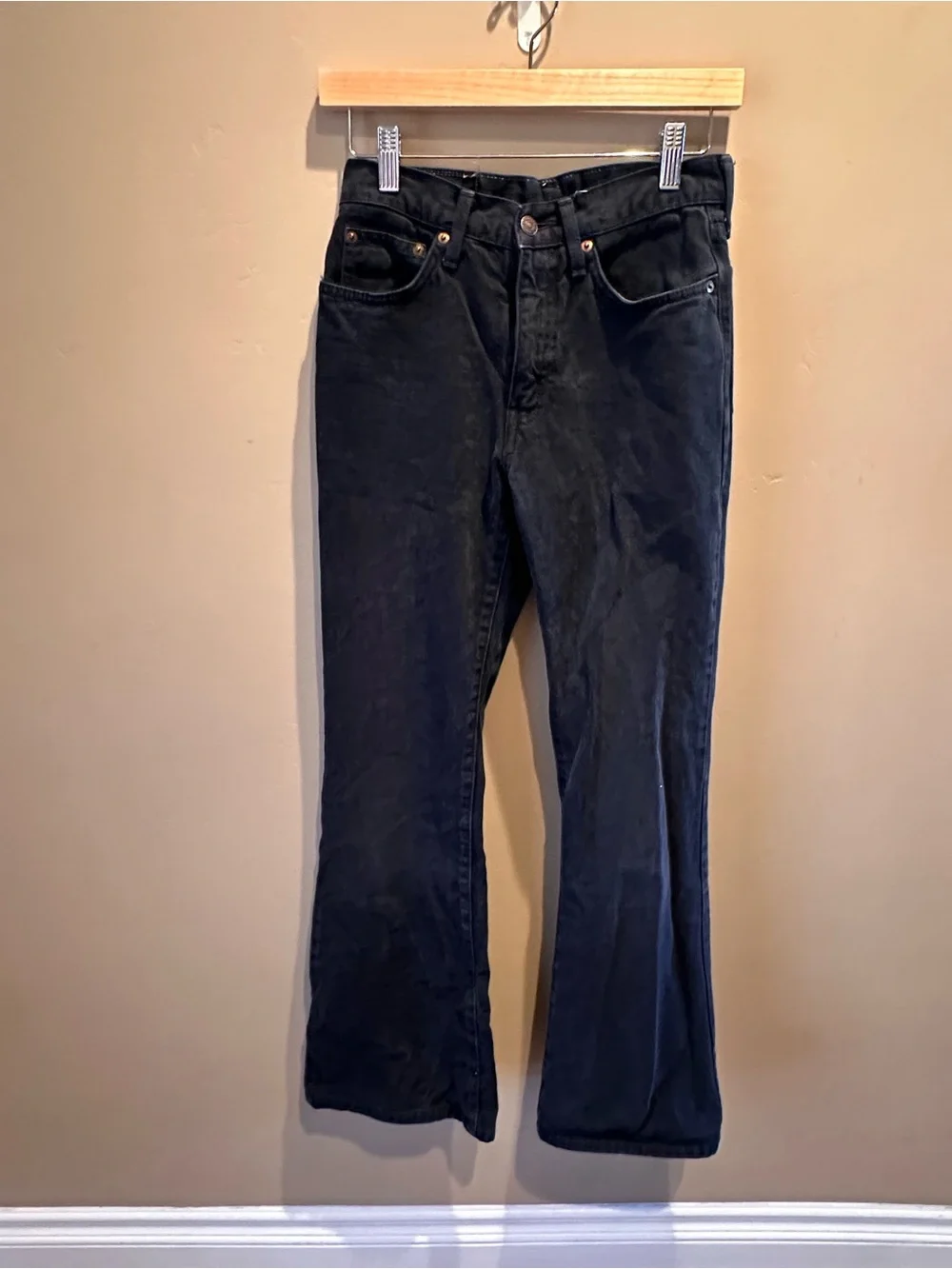 Vintage Edwin Lot 1800 Made in Japan Faded Black Denim Jeans Size 27 / W26